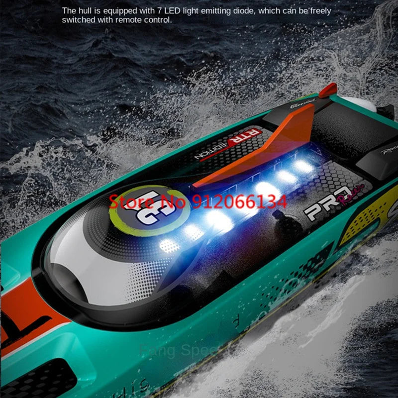 80KM/H Brushless RC Speedboat Double Layer Waterproof 48CM 200M RC Racing Boat Capsize Reset Professional RC Speedboat Adult Toy